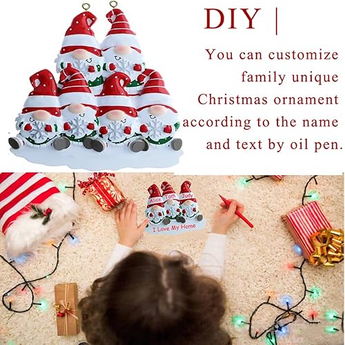 Miniatura 2 de Adorno de Navidad 2023, adornos de Navidad personalizados para la familia de gnomos, decoraciones colgantes para árbol de Navidad para regalo de