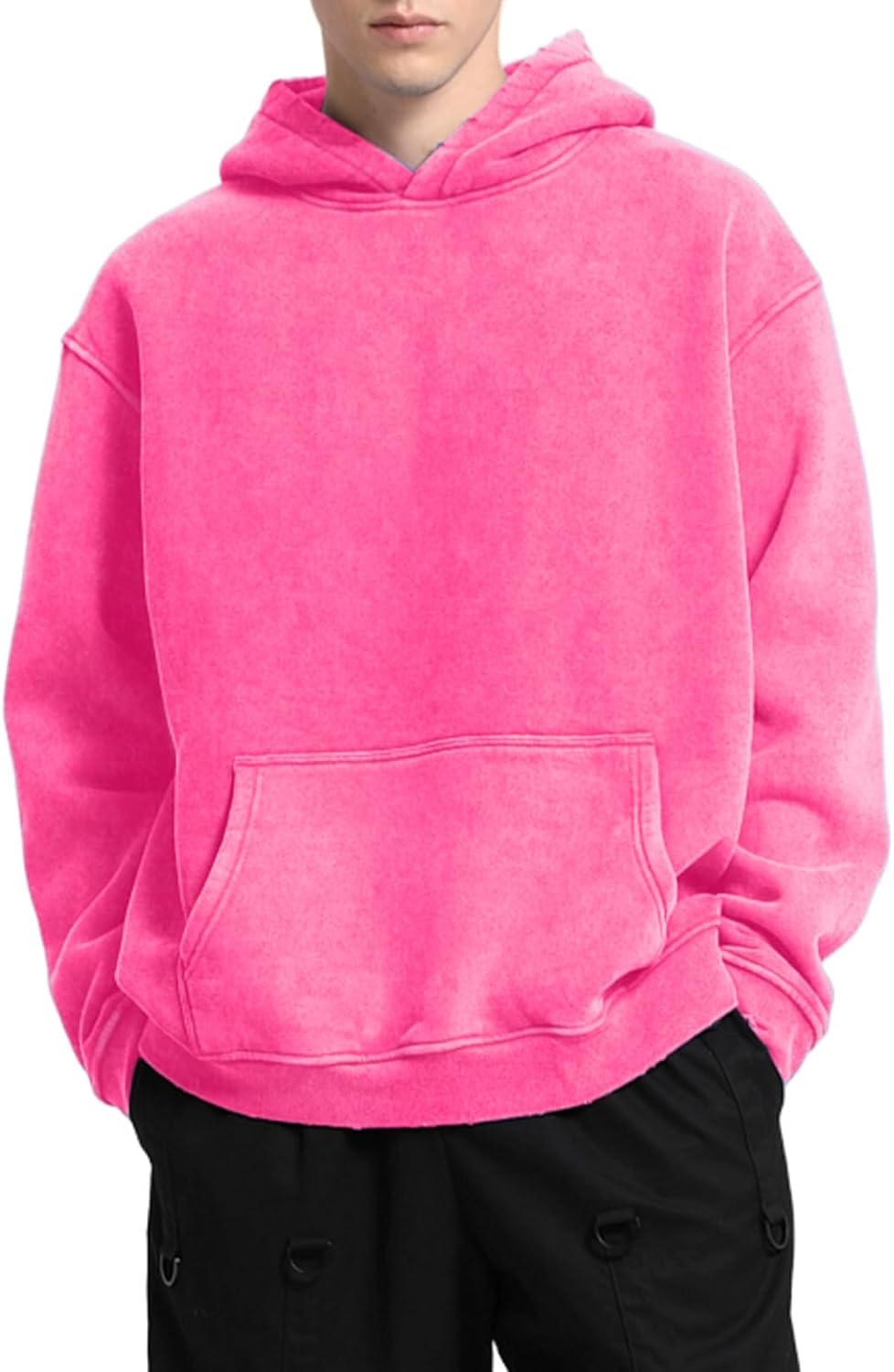 FAIABLE 2 Pack Acid Wash Hoodie Unisex Oversized Vintage Hoodie Heavyweight Distress Sweatshirts for Men Women Couples - Image 4