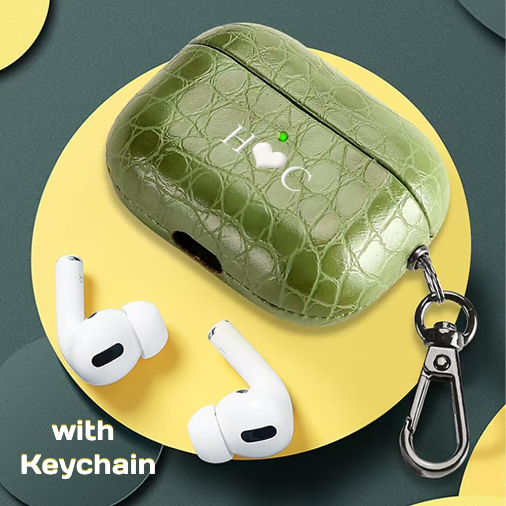 Amazon.com: Custom Initial Leather Case for AirPods Pro 3/2/1 Gen