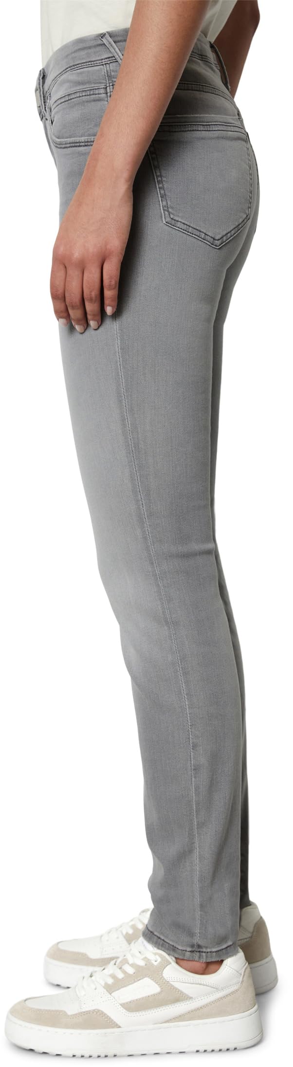 Marc O'Polo Denim Damen ALVA, lässige Damen Jeans, Damen Hose im Used-Look, hochwertige Denim Jeans mit schmalem Schnitt