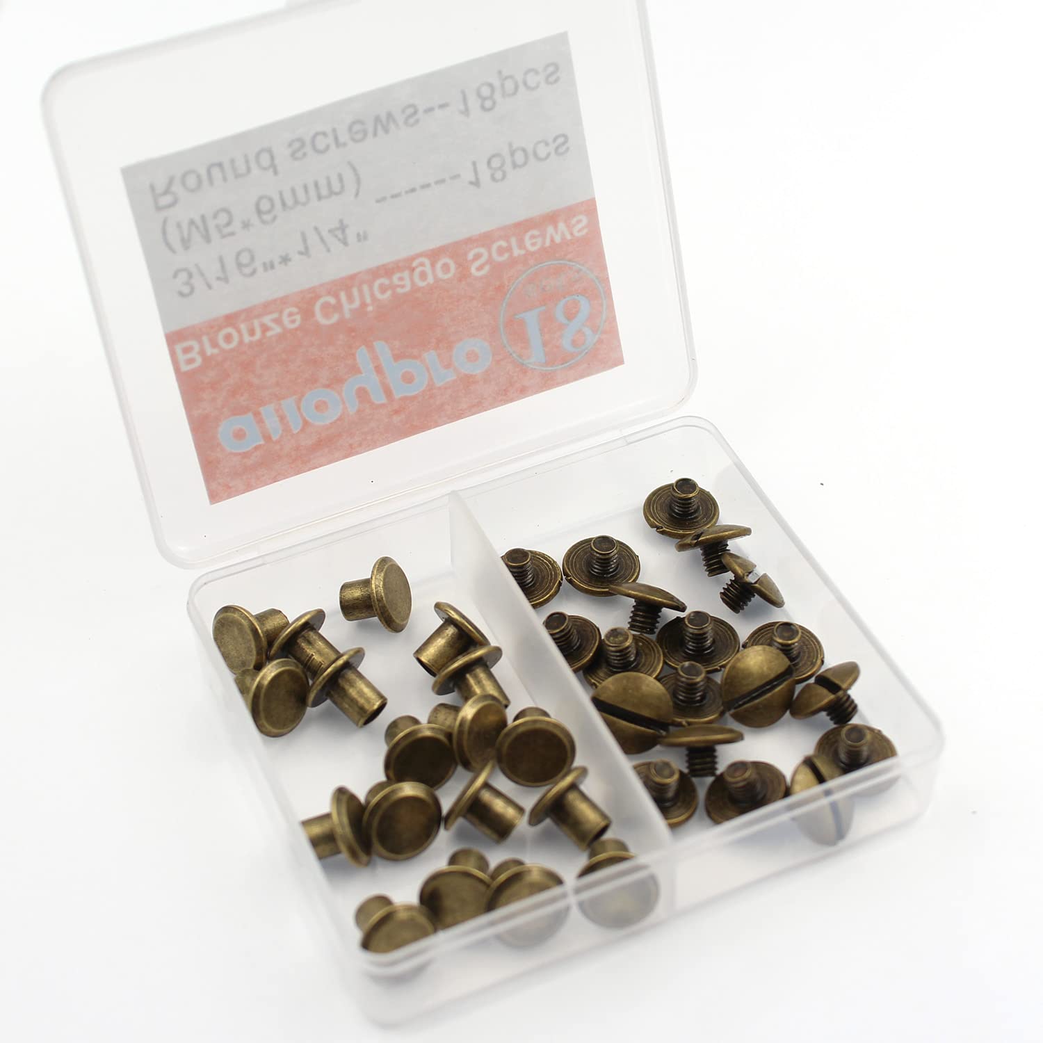 36 Bronze Chicago Binding Screws - DIY Leather Crafts -6 36 Bronze Chicago Binding Screws - DIY Leather Crafts -6