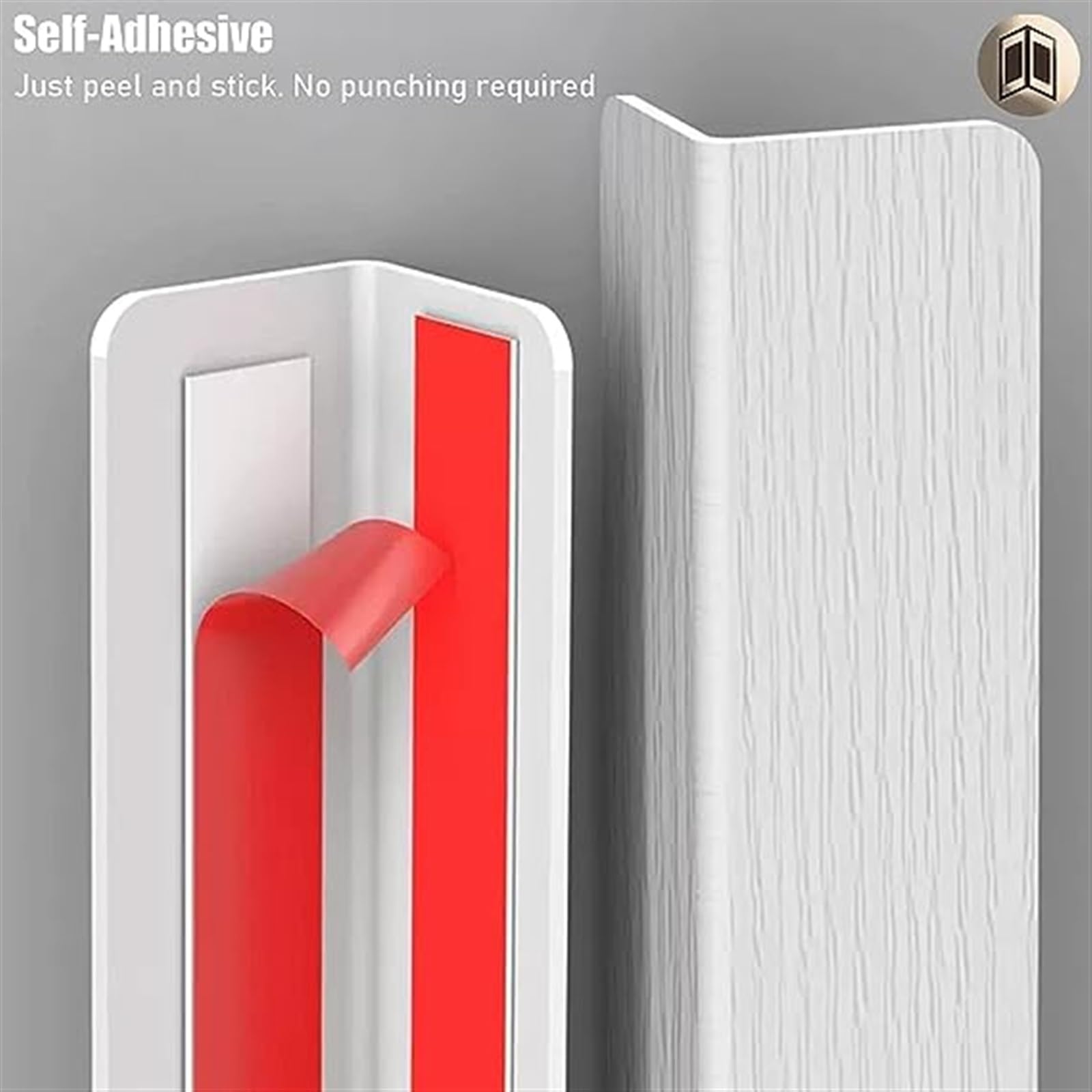 Selbstklebende Eckenschutz, verdickter PVC-Kantenschutz für Möbel, Treppen und Babysicherheit, Beige, 2,5 x 270 cm, 2 Stück
