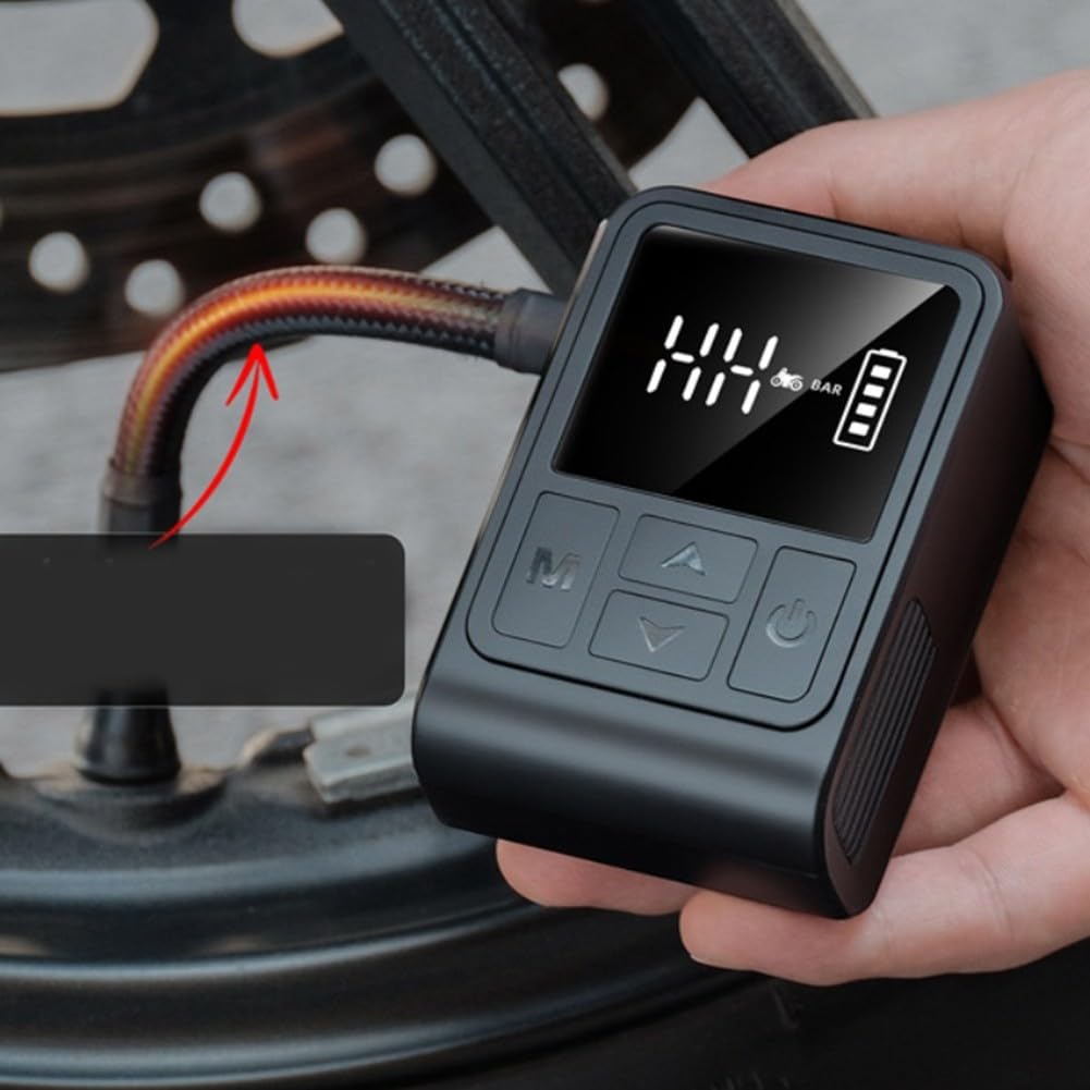 Elektrisches Fahrrad, Reifenfüller, tragbar, Luftkompressor, digitaler Druck, Pumpe mit hohem PSI, Pumpe 130, kabellos zum Radfahren