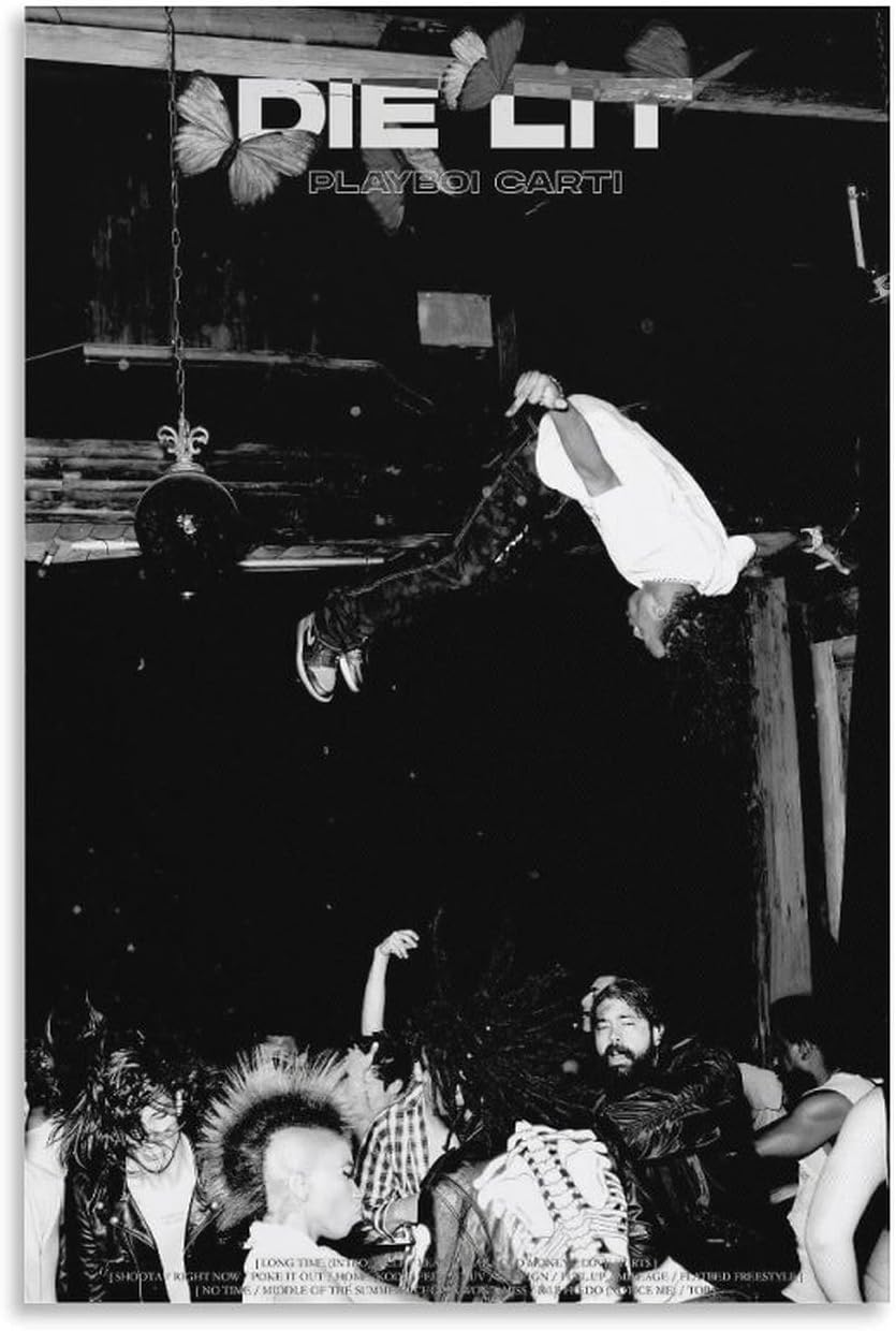 WUYUART Playboi Carti Poster Die Lit Album Cover Botswana Ubuy