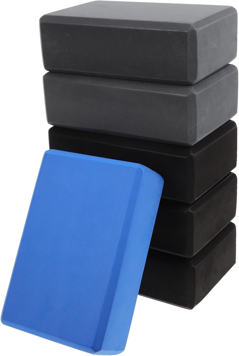 6pcs EVA High Density Yoga Bricks for Women Non-slip Practice Blocks Smooth Surface Supportive Yoga Accessories for Safe Comfortable Workout Random Color