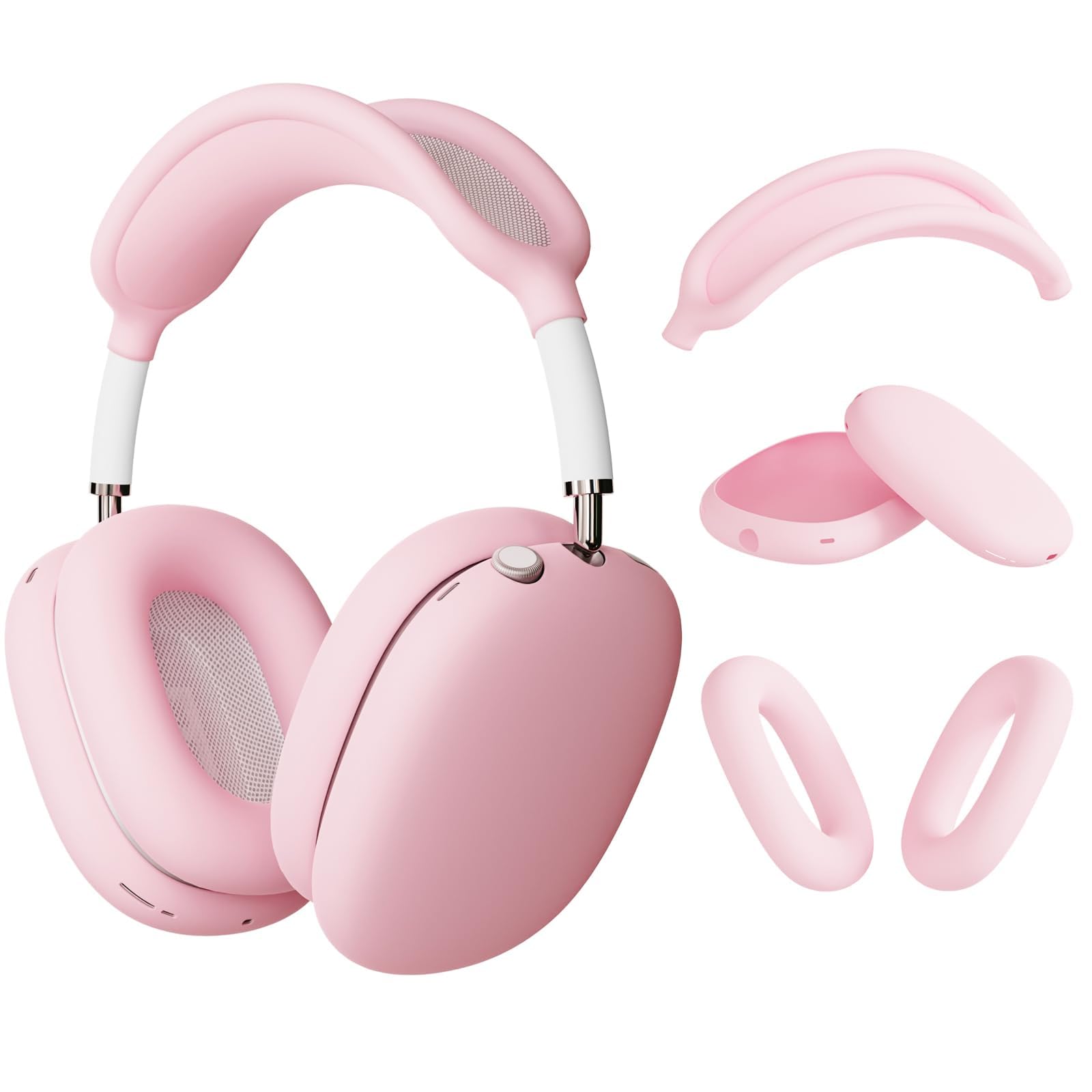 Foweroty Silicone Case for AirPod Max (2024/2020),Ear Pad Case/Ear Cups Cover/Headband Shell,Skin Anti-Scratch, Accessories Ultra Protective Cover for