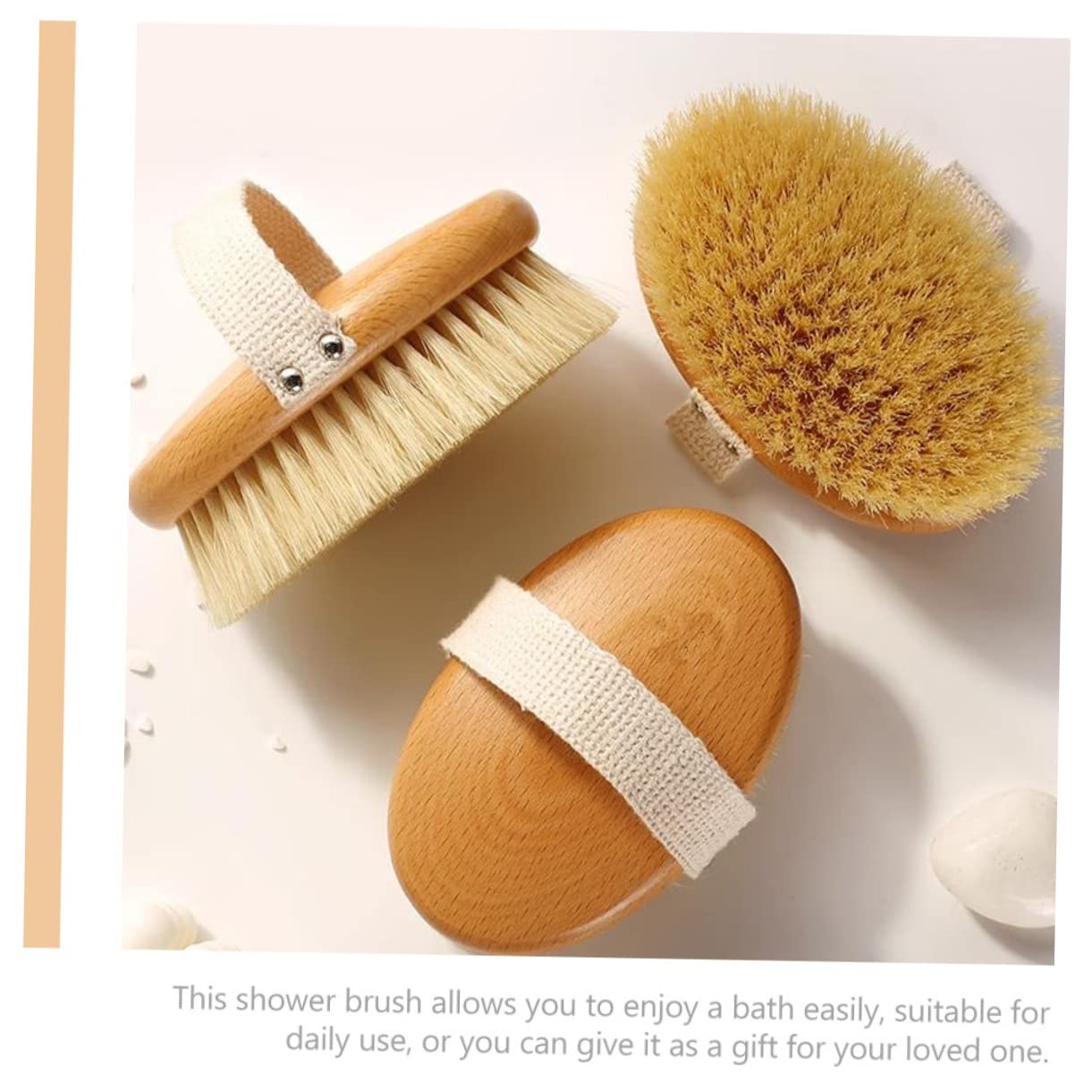 Beavorty 3 Piezas Cepillo De Cerdas Para Masaje Cepillar Cepillo Corporal Piel Seca Cepillo Exfoliante Para El Cuero Cabelludo Cuerpo Pincel Seco Baño De Vuelta Madera El Pincel Mango Largo
