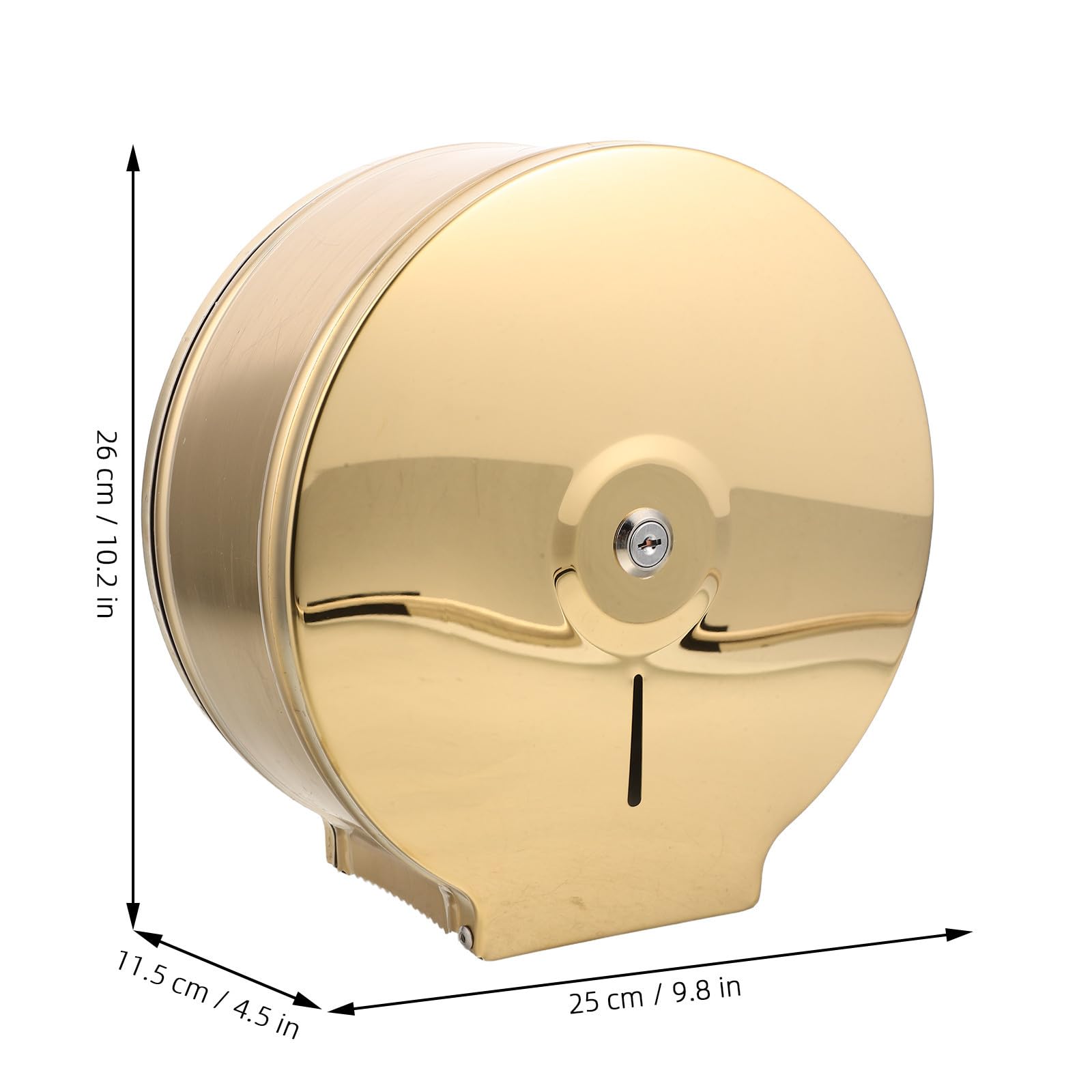 Angoily Distributore di Carta Igienica da Parete in Acciaio Inox Oro
