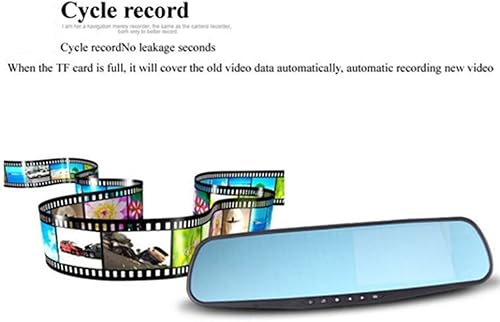 Miniatura 9 de DVR Espejo retrovisor grabador de video, 4.3 " pulgadas de la cámara del automóvil de doble lente, cámara nocturna