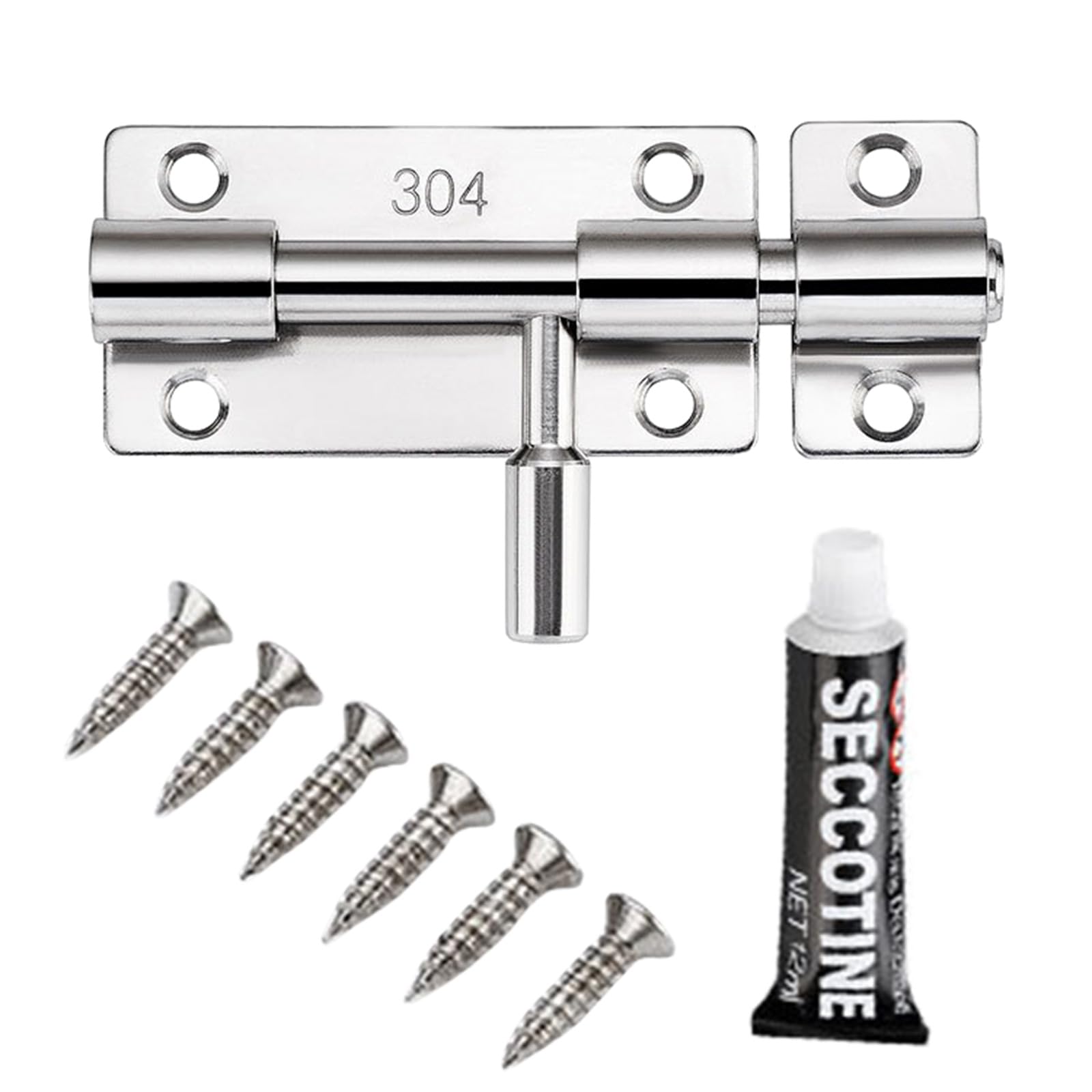 Tsophreniq C Stainless Steel Door Sliding Bolts Latches Hasp Heavy Duty Garden Shed Sliding For Fence/Wood/Barn Door Gate Toilet