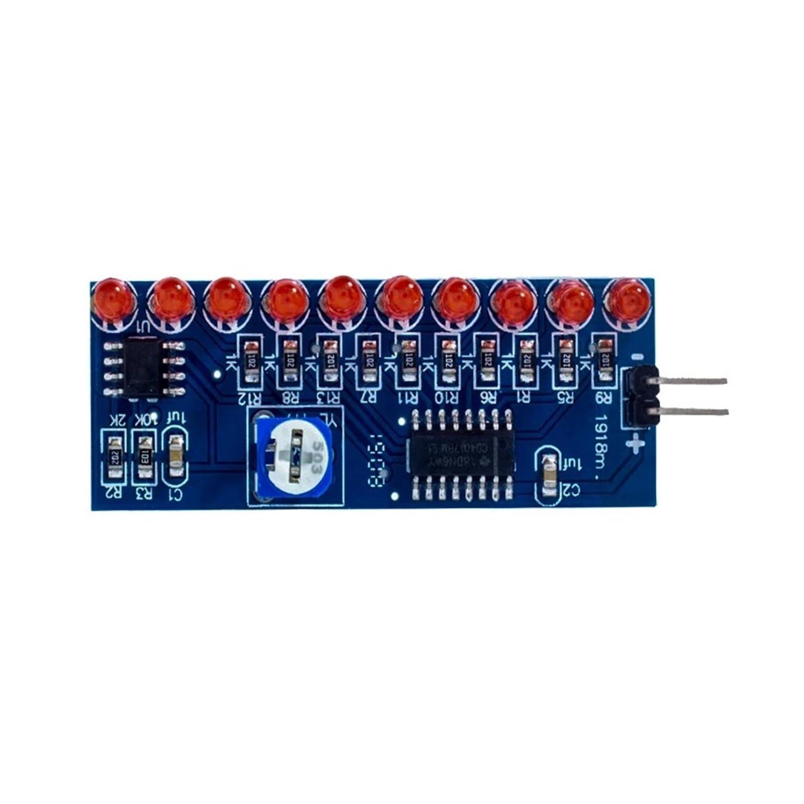 Kit di elettronica NE555+CD4017 Modulo LED a flusso d'acqua leggera Kit fai da te per imparare i principi elettronici, laboratorio per bambini (tipo 2)