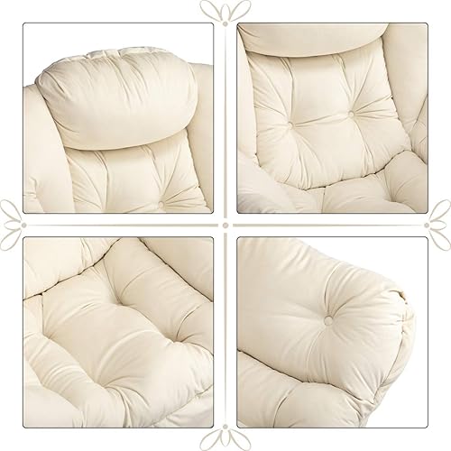 Miniatura 258 de HollyHOME - Silla perezosa grande de tela para sala de estar, silla de lectura, acogedora silla de descanso con reposabrazos, sofá de ocio, color