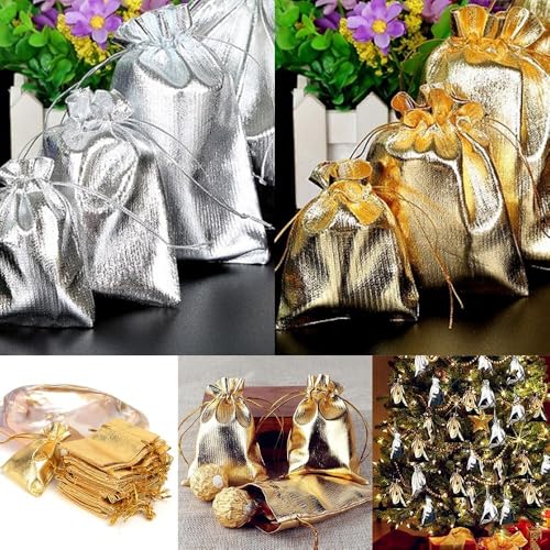 50 Pochons pour organza Or Argent 9x12cm 50 Pochons pour organza(Gold 7 * 9cm) – vue 9
