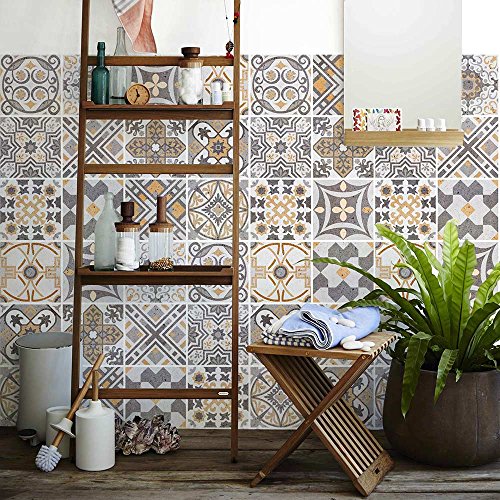 RE-COVERTILES, Tile Stickers for Bathroom and Kitchen 12 Pcs 15x15 cm