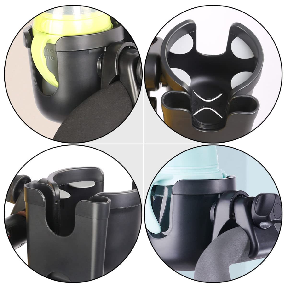 Toddmomy 1pezzi Portaborraccia per Passeggino in Abs con Porta Telefono e Porta Bicchieri Adatto Varie Aste Pratico per Viaggi