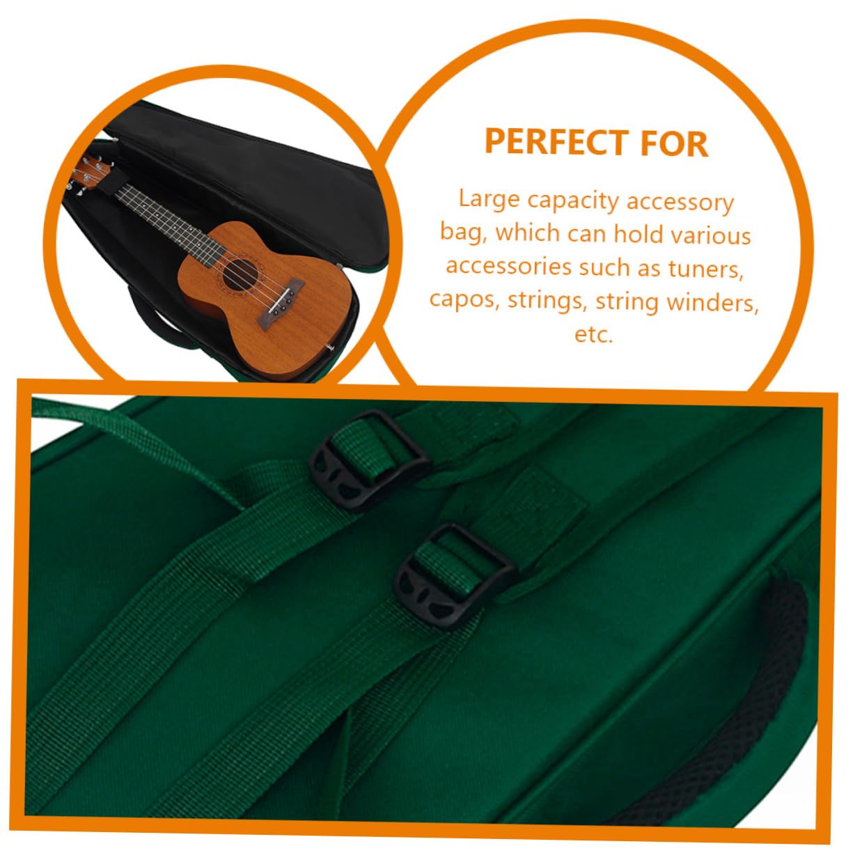 BESTonZON Sopran-ukulele-tasche aus Tragbarer Ukulelenbeutel Ukulelentragetasche für Musikinstrumente Schützt vor Staub und Nässe Leicht für Reisen und Auftritte