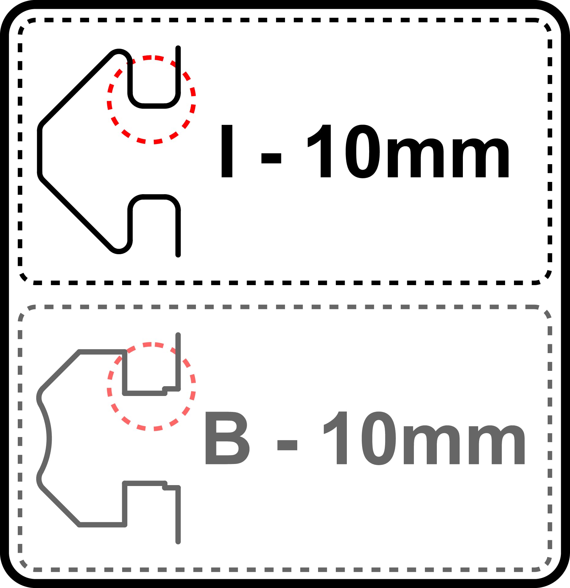 Clip per il fissaggio del cavo al profilo di costruzione, fissaggio rapido con funzione push-click, supporto per cavi per profili in alluminio (scanalatura 10, diametro interno 12 mm, nero, 25,