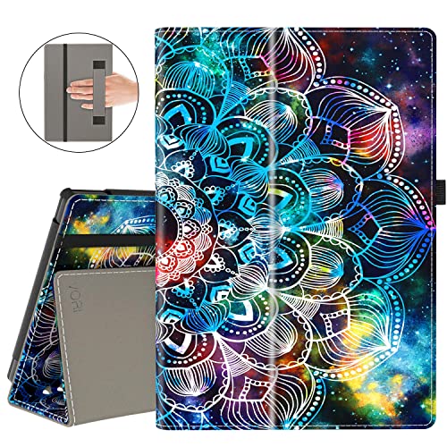 Vori Folio Case For All-New Amazon Fire Hd 8 And Fire Hd 8 Plus Tablet (10Th Generation, 2020 Release), Slim Premium Pu Leather Stand Protective Cover With Auto Wake/Sleep, Mandala Galaxy #TOP8