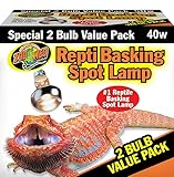 Zoo Med SL2-40e Repti Basking Spot Strahler für Wärme und Licht im Terrarium, Doppelpack 2 x 40 W