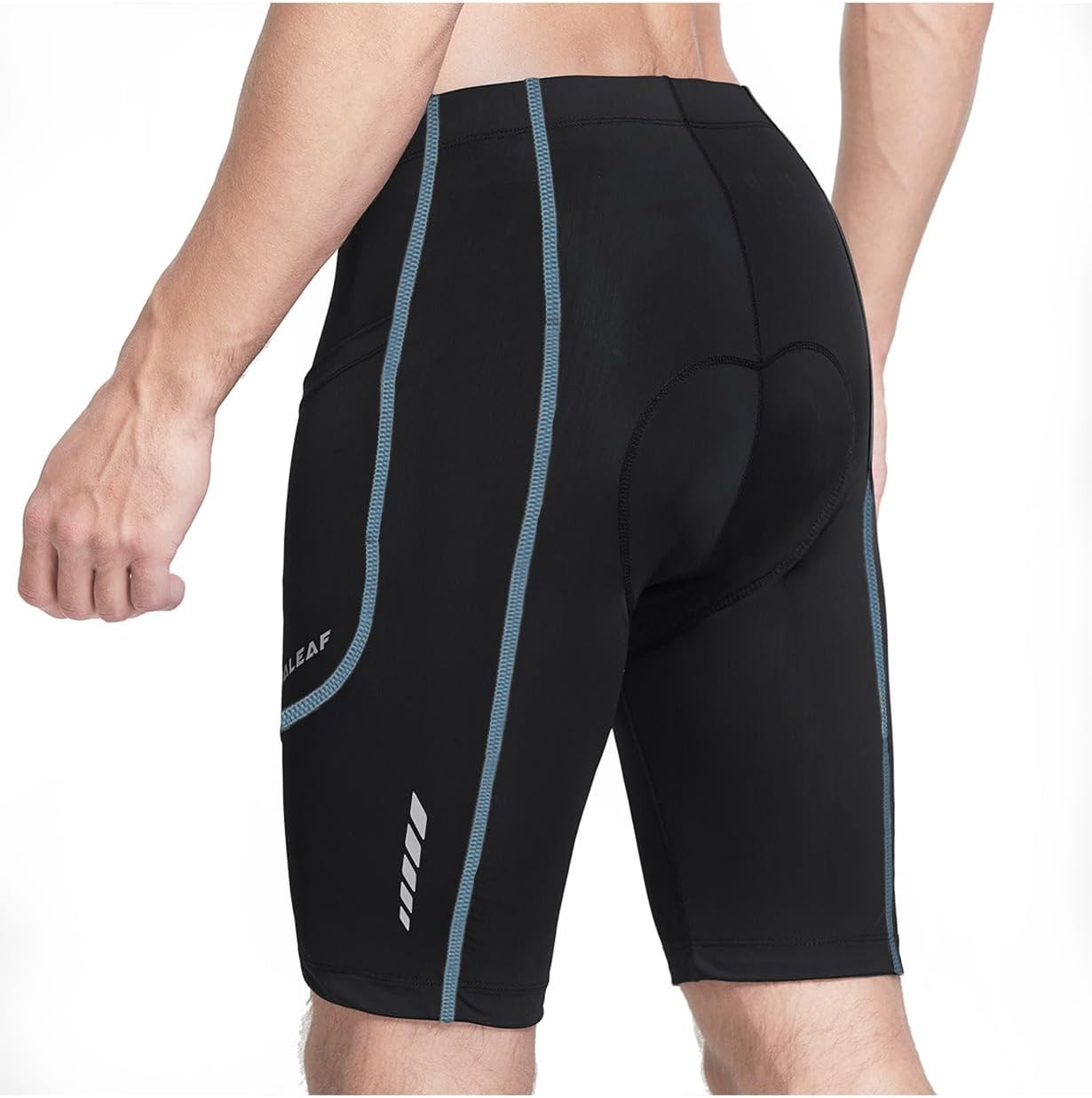 baleaf Men's Padded Bike Shorts Cycling Road Biking Riding Bicycle Cycle Wear Pockets UPF 50+ MTB Accessories Tights