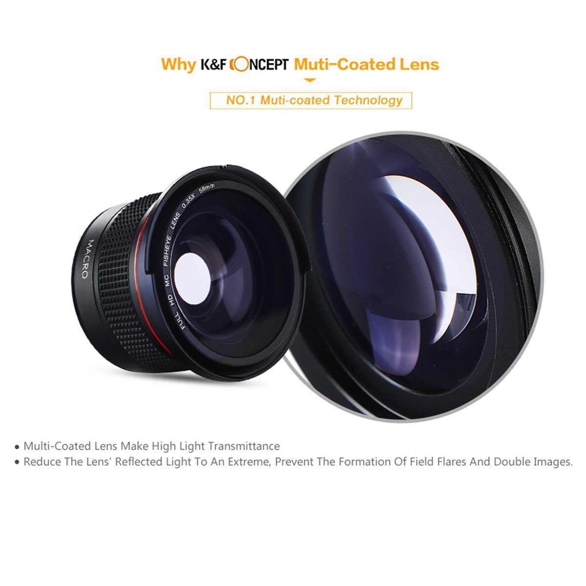 フィッシュアイ！魚眼レンズ！Canon一眼レフ用！憧れの！ Amazon.co.jp: 魚眼レンズ 一眼レフ、K&F Concept® 58MM 0.35X カメラ