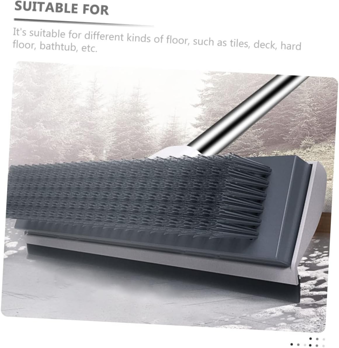 Floor Scrub Brush Cleaning Accessory for Home Long Handle Bath Brush for Kitchen