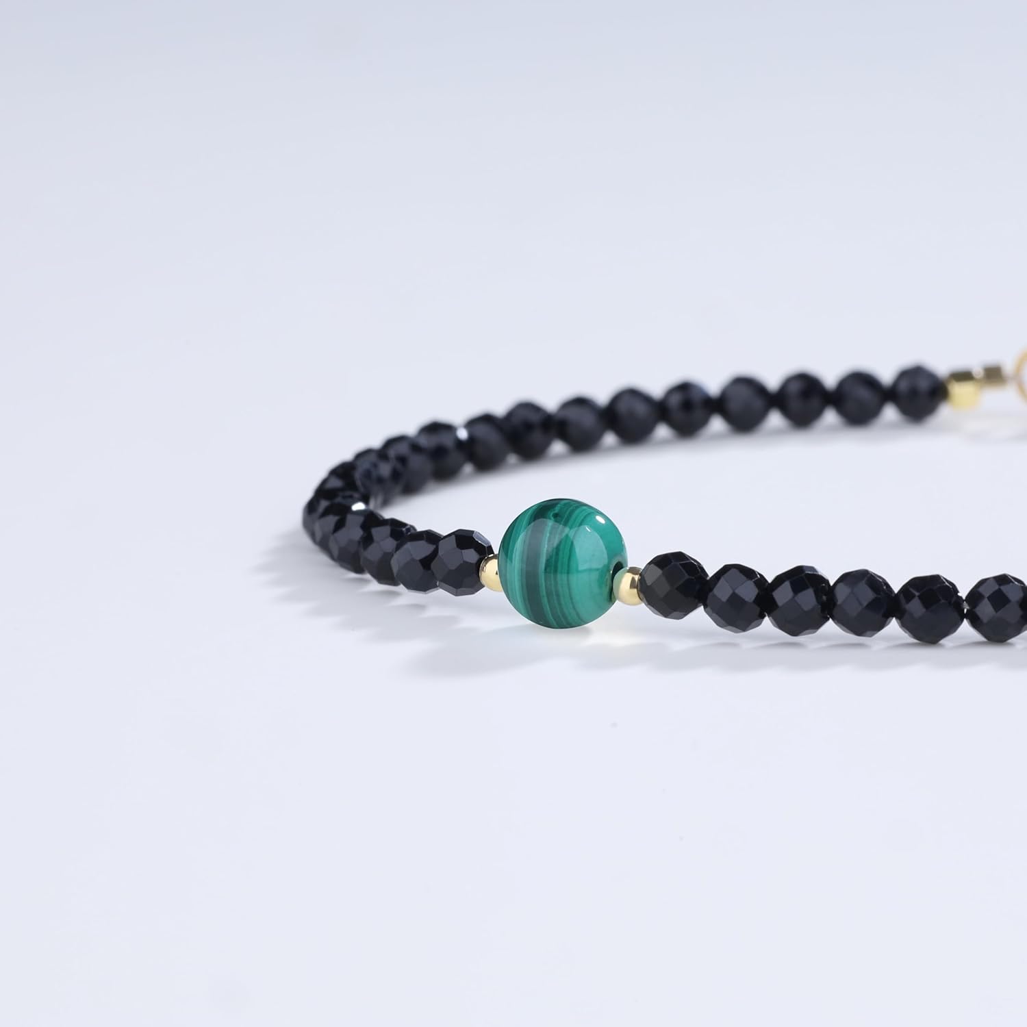 COAI Black Tourmaline Bracelet for Women, Crystal Beaded Protection Bracelet for Women 3mm - Image 4