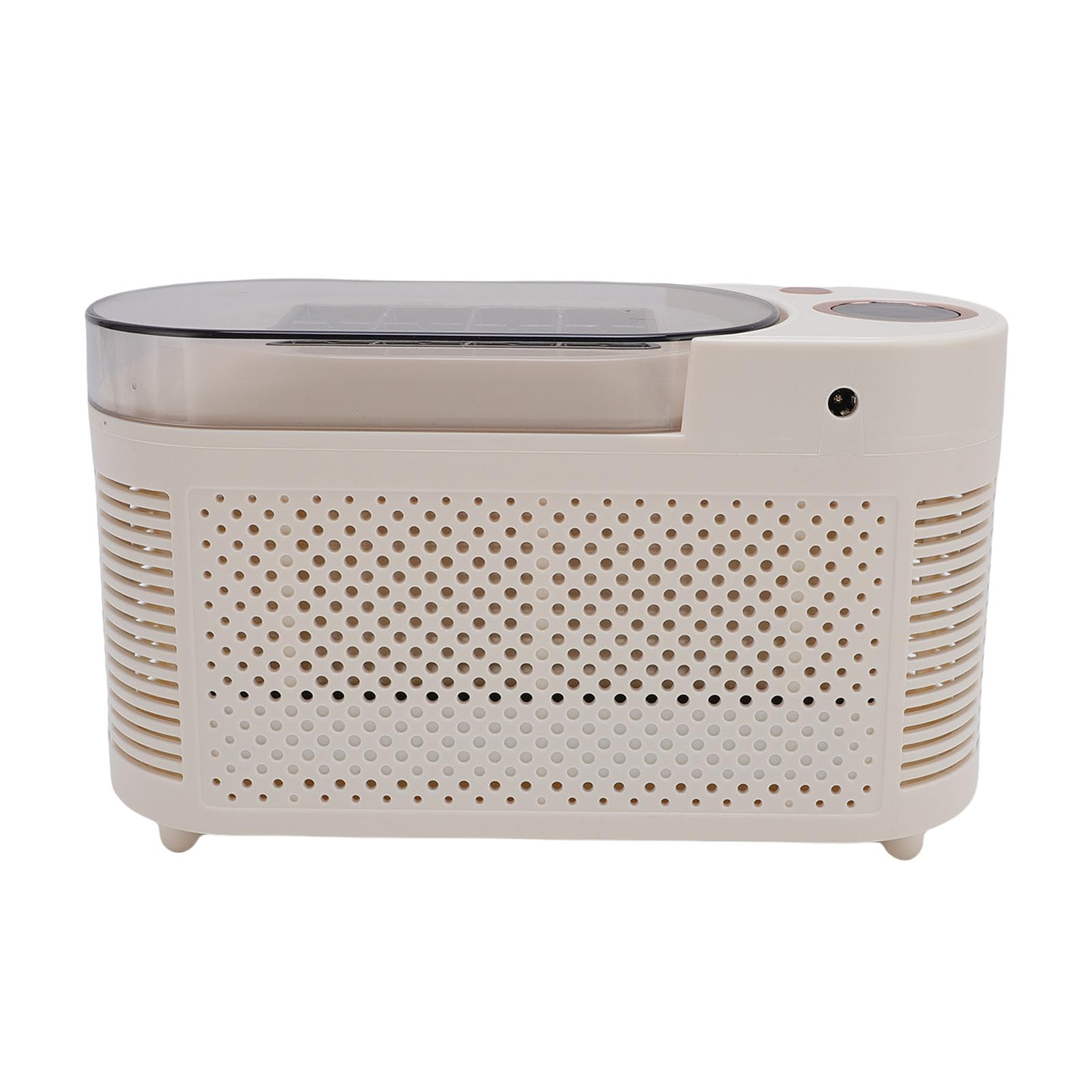 YWBL-WH Mini Ice Maker Countertop, Portable 120W Aluminum Ice Machine | Kompaktowa Konstrukcja do Domowego Kempingu i Kamperów, 8 Kostek na Cykl, Wytwarza Pusty Lód w 10 Minut i Pełny Lód w 15