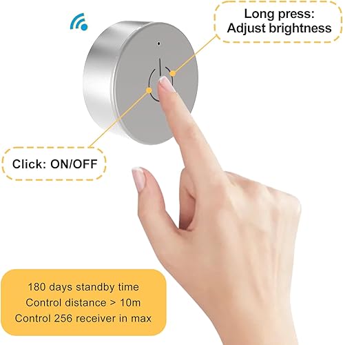 Miniatura 4 de Kit de atenuador inalámbrico DC12V24V y receptor WiFi 2.4G con 3 pines, controlador de puertos JST empotrados de 3.3 ft para luces LED en encimeras