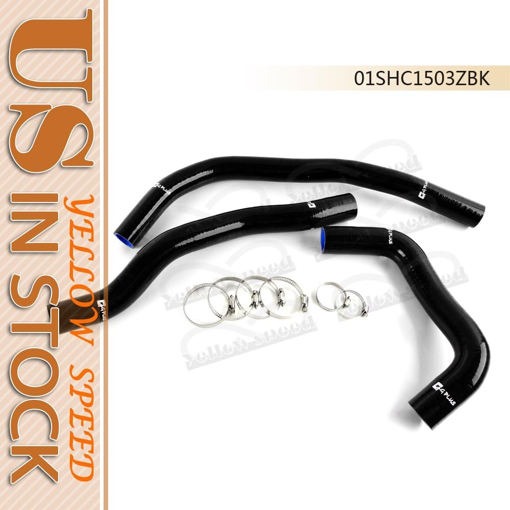 02-08 Mazda 6 MZR 2.0L 2.3L MAZDASPEED SILICONE RADIATOR HOSE black