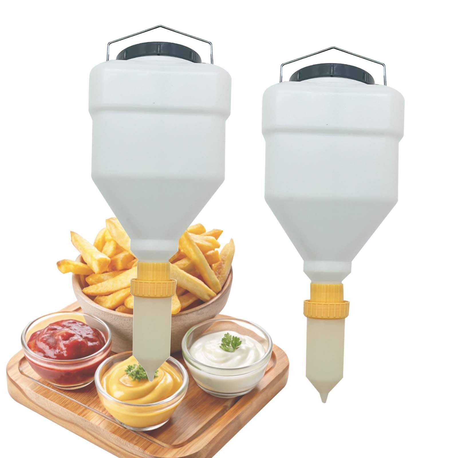 Dispensador de salsa recargable con soporte giratorio de 360°, botella de gran capacidad para ketchup, barbacoa y aderezo