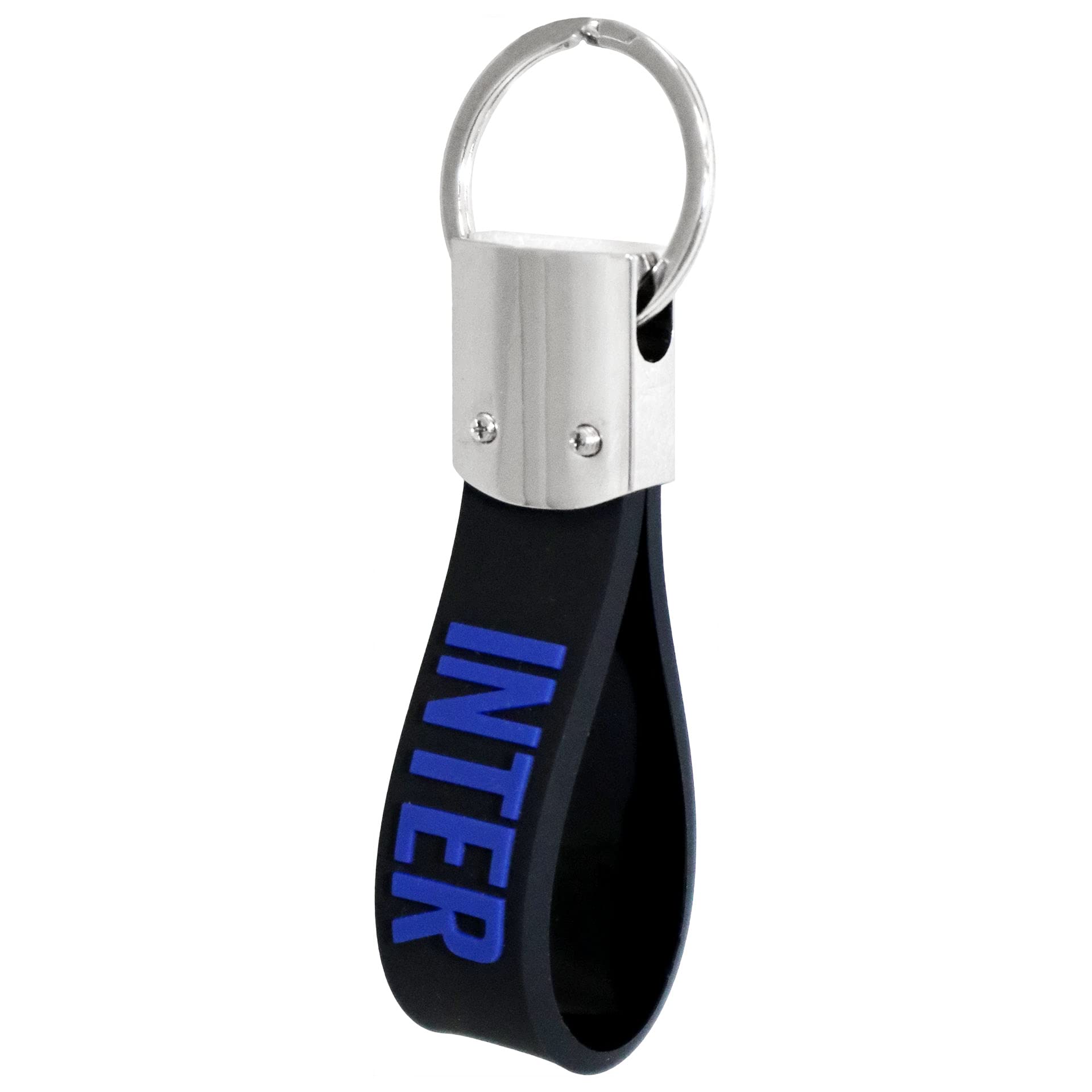 Inter Portachiavi Metallo E Gomma LOGO Ufficiale F.c.internazionale Idea Regalo Calcio