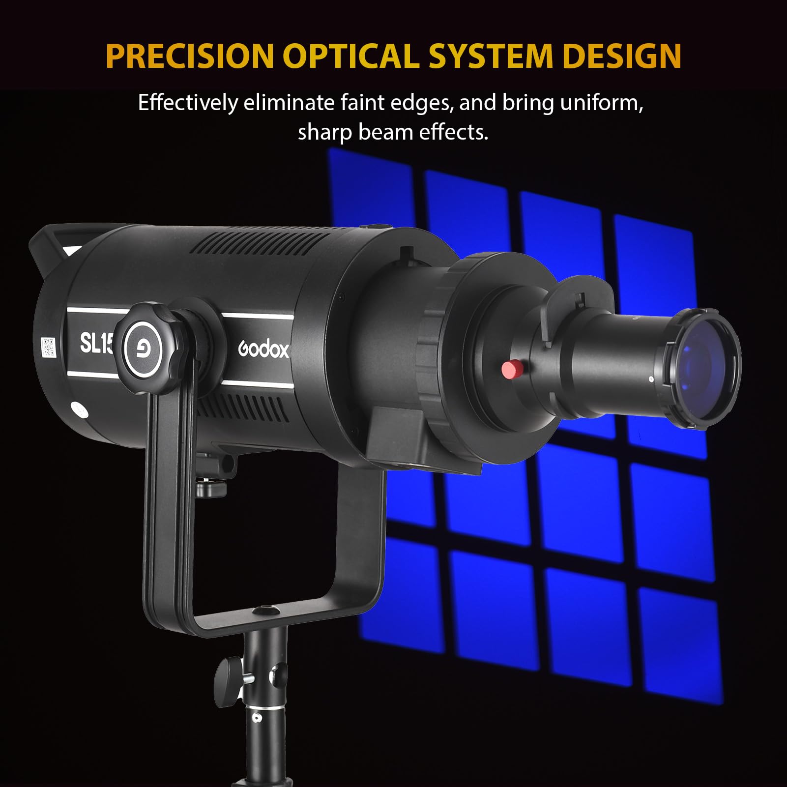 Andoer Snoot cónico óptico con soporte Bowens para fotografía, flash de proyector, snoot de modelado, accesorios de iluminación con 5 filtros de color, 10 tarjetas gráficas
