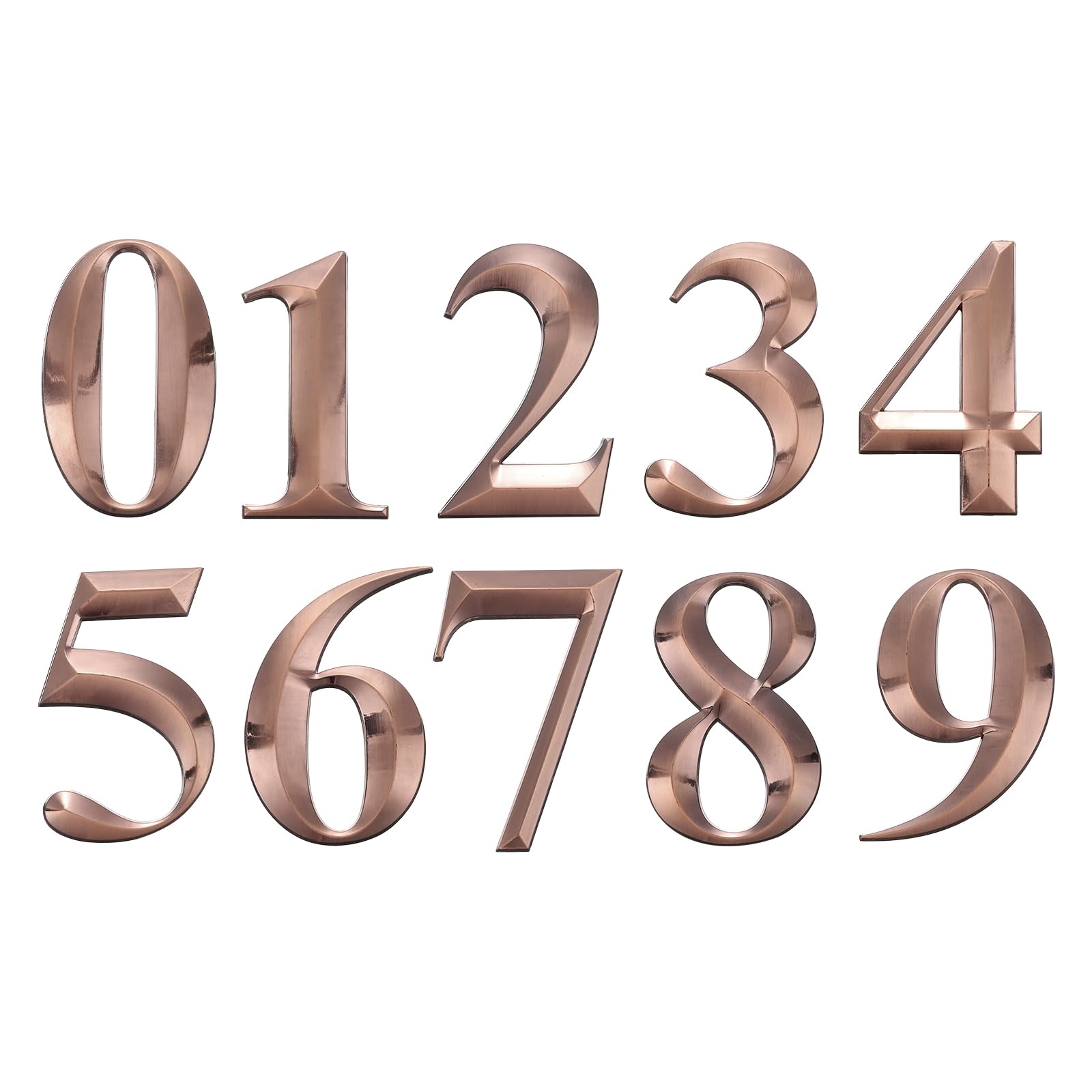 Numéros de maison bronze pour boîte aux lettres et porte d'appartement ou hôtel - 8