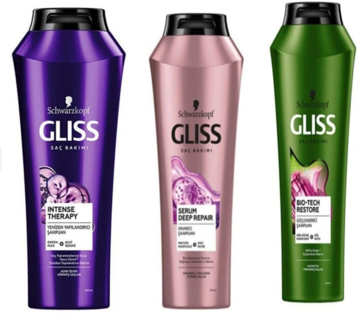 Gliss Şampuan 500 ml, Bio-Tech Restore Güçlendirici, 3'ü Bir Arada