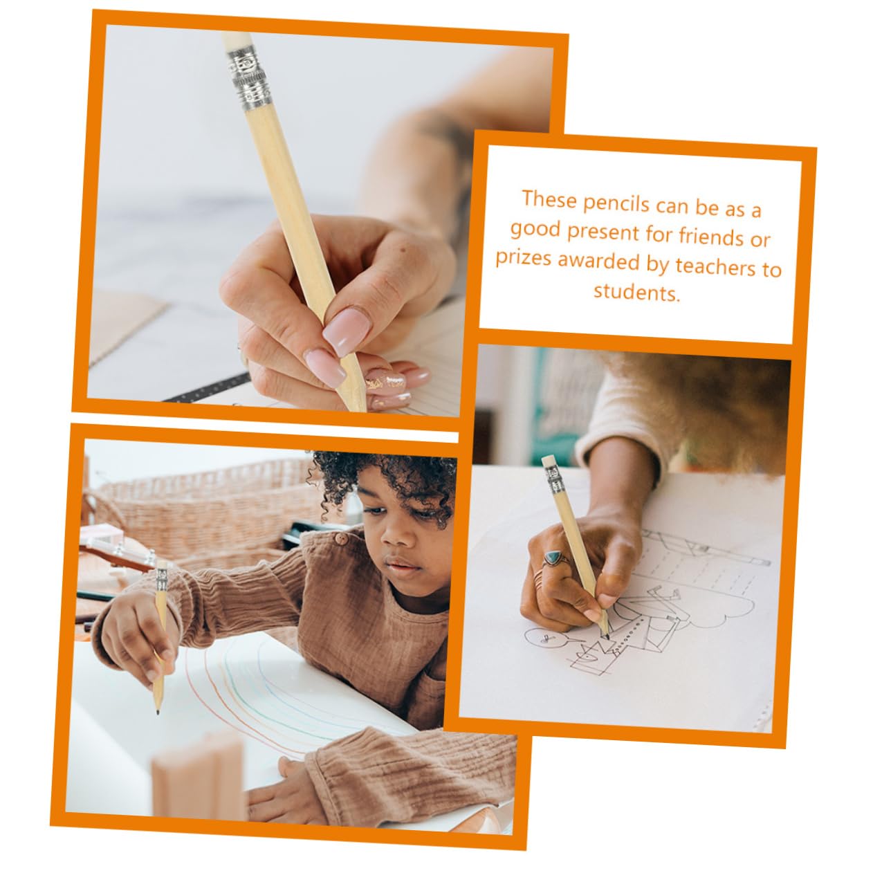 Artibetter 5 Sätze Runder Bleistift Kleine Kurze Schreibstifte Für Halbbleistifte Kleine Schreibstifte Künstlerstifte Graphitfarbe Nicht Spitzbare Bleistifte 100 Stück * 5