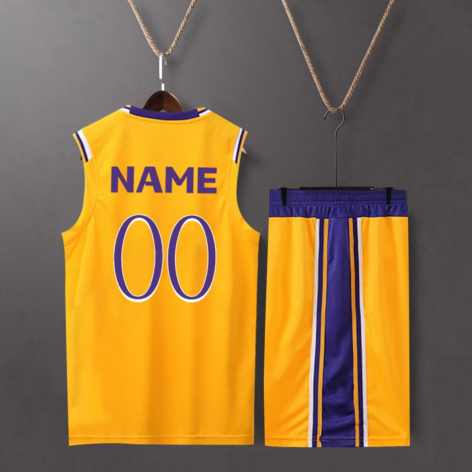 Personnalisé Maillot Basketball Enfant/Adulte, Personnalisable Ensemble de Basket Respirant pour Matchs, Entraînements & Loisirs