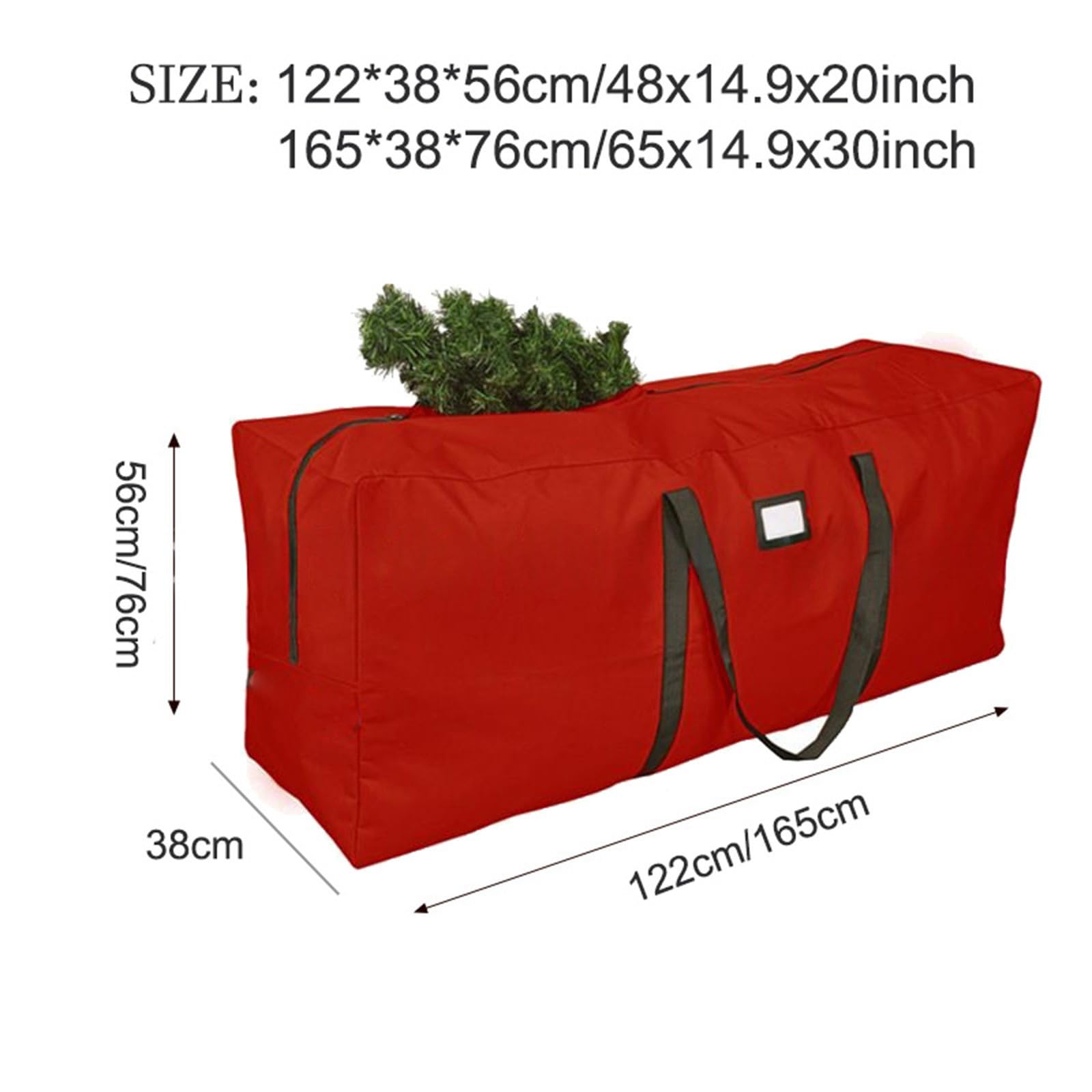 Odot Sac Rangement Sapin de Noel Imperméable, Grand Bande Sac de Rangement de Sapin de Noël Artificiel, pour vêtements, Édredon, Tissu Oxford, avec Poignées (Gris,165x38x76cm)