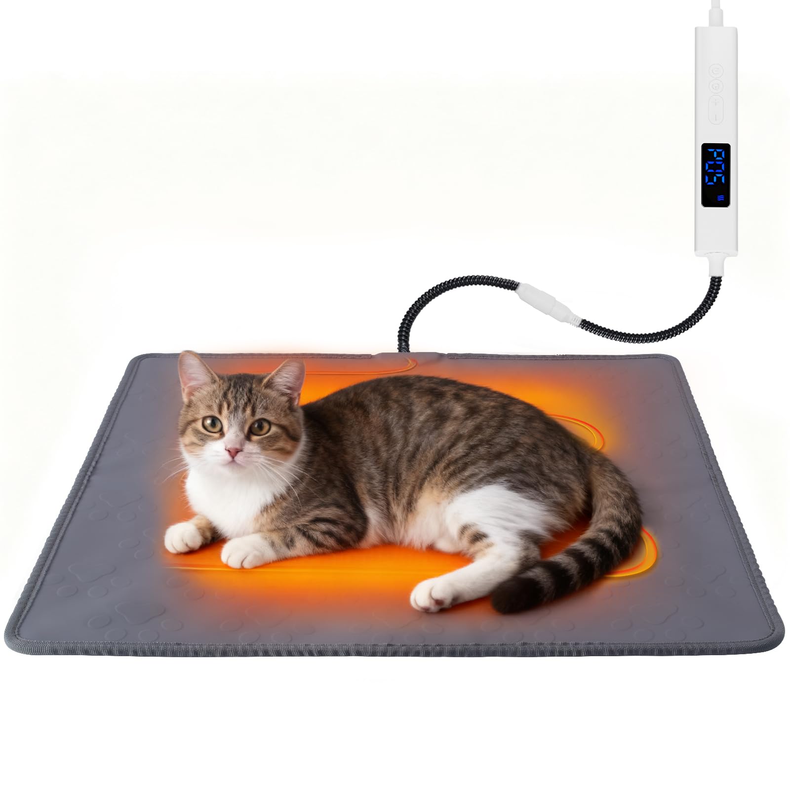 Tapis chauffant électrique chien chat imperméable avec thermostat réglable