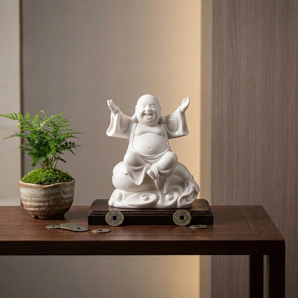 Amazon.com: ARBTOTCE Laughing Buddha Statue 8.2