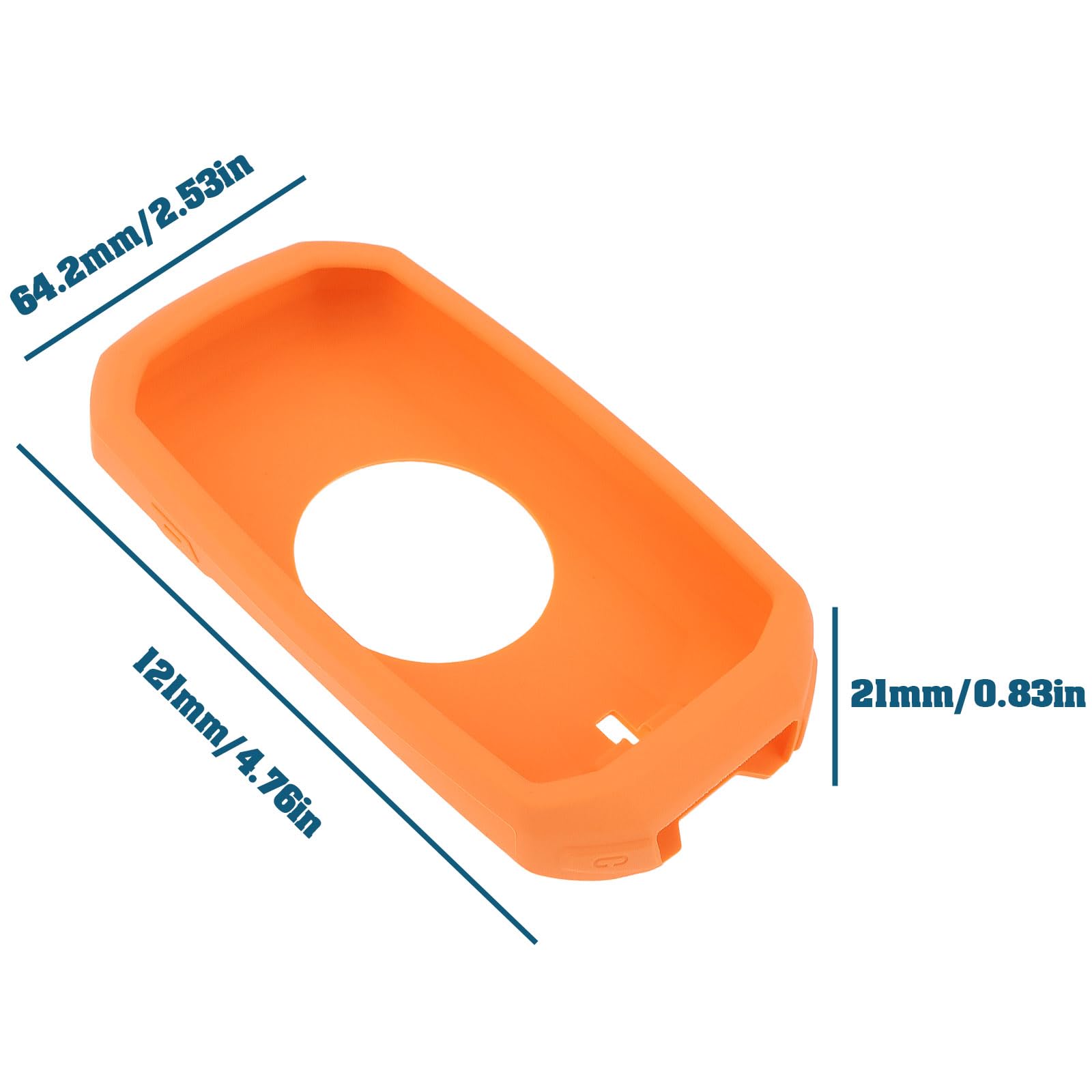 OTOTEC 1x etui silikonowe kompatybilne z komputerem rowerowym Garmin Edge 1050, ochronne, silikonowe, przenośne, wodoodporne i odporne na uderzenia, pomarańczowe