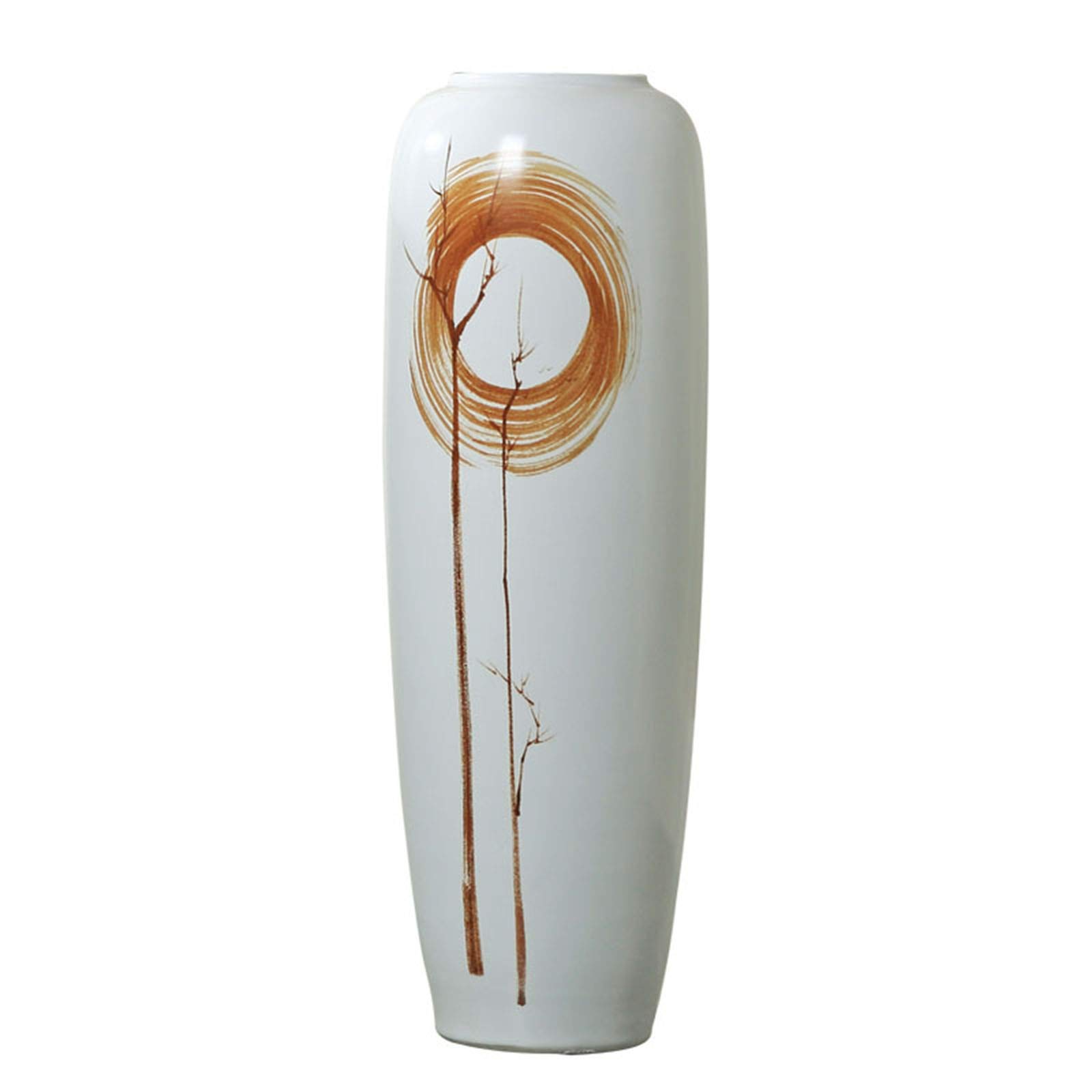 asdchZen Indoor Gardening Decorative Vases In The Model Room, Large Floor-Standing Decorative Vase Sample Room Ceramic Vase,30 * 80CM