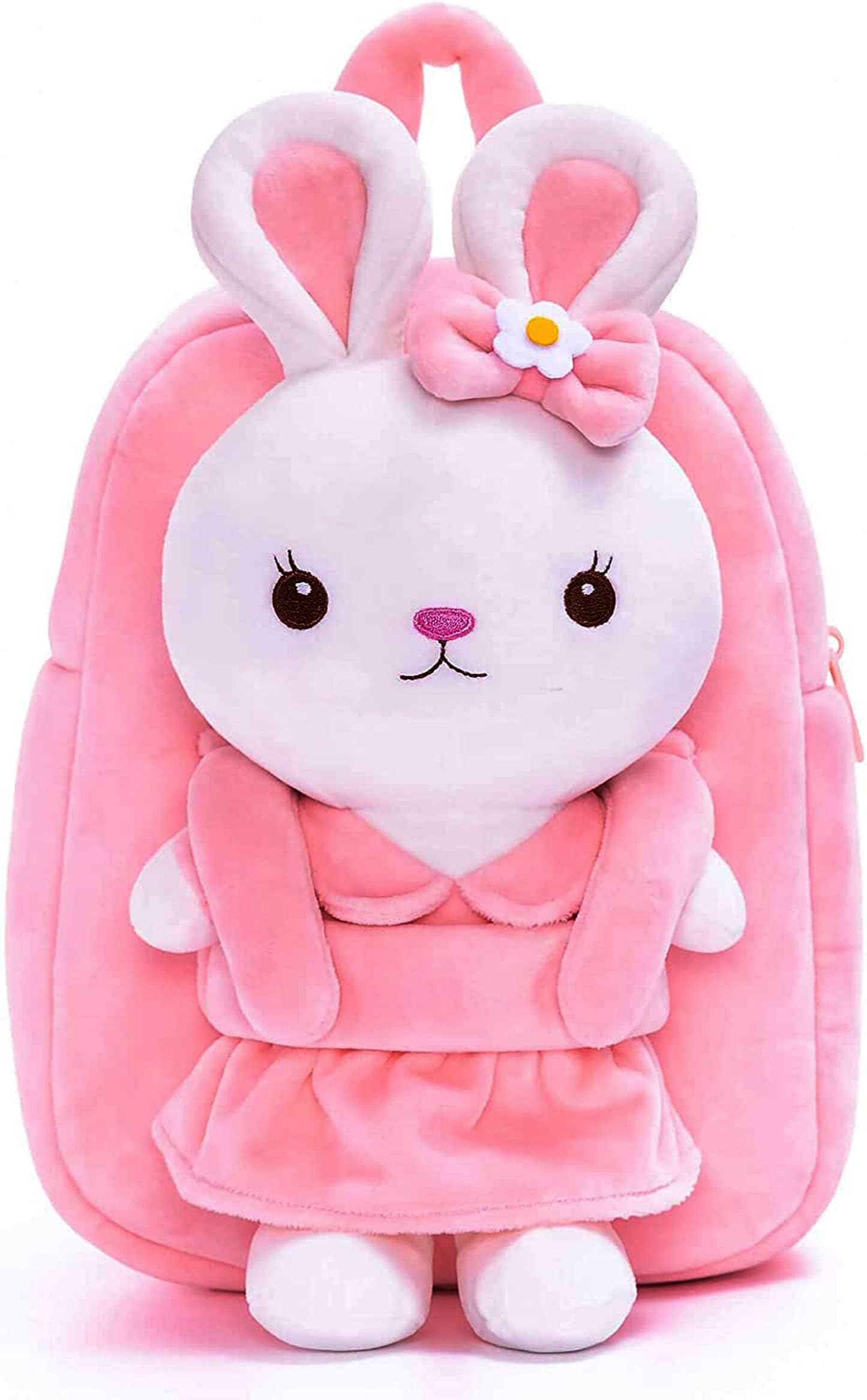 Kids Velvet School Bag Plush Cute Backpack Baby Girl Preschool Travel Bags Ideal for Baby Girl & Boy Picnic Carry Travelling Bags (2-5 Years)
