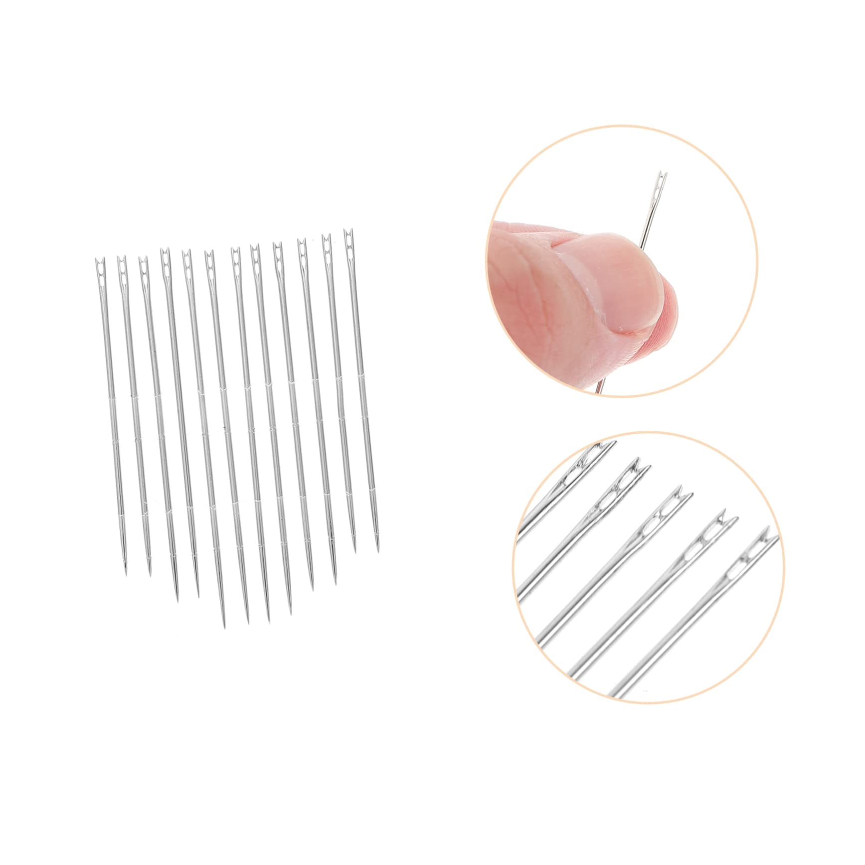 IWOWHERO Embroidery Needle Set Pcs Blind Eye Needles Easy to Go Through for Hand Sewing Quilting Darning