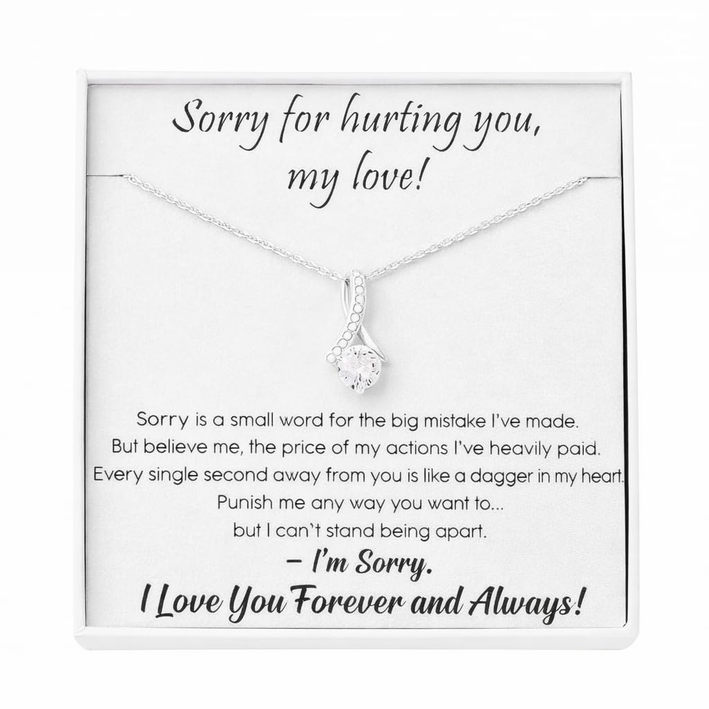Meaningful Sorry Gift for Girlfriend/Wife - 925 Sterling Silver Pendant