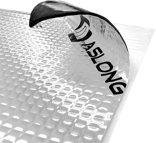 80 mil 26.9 sqft Car Sound Deadening Mat, Butyl Automotive Sound Deadener, Audio Noise Insulation and dampening Material, Silver