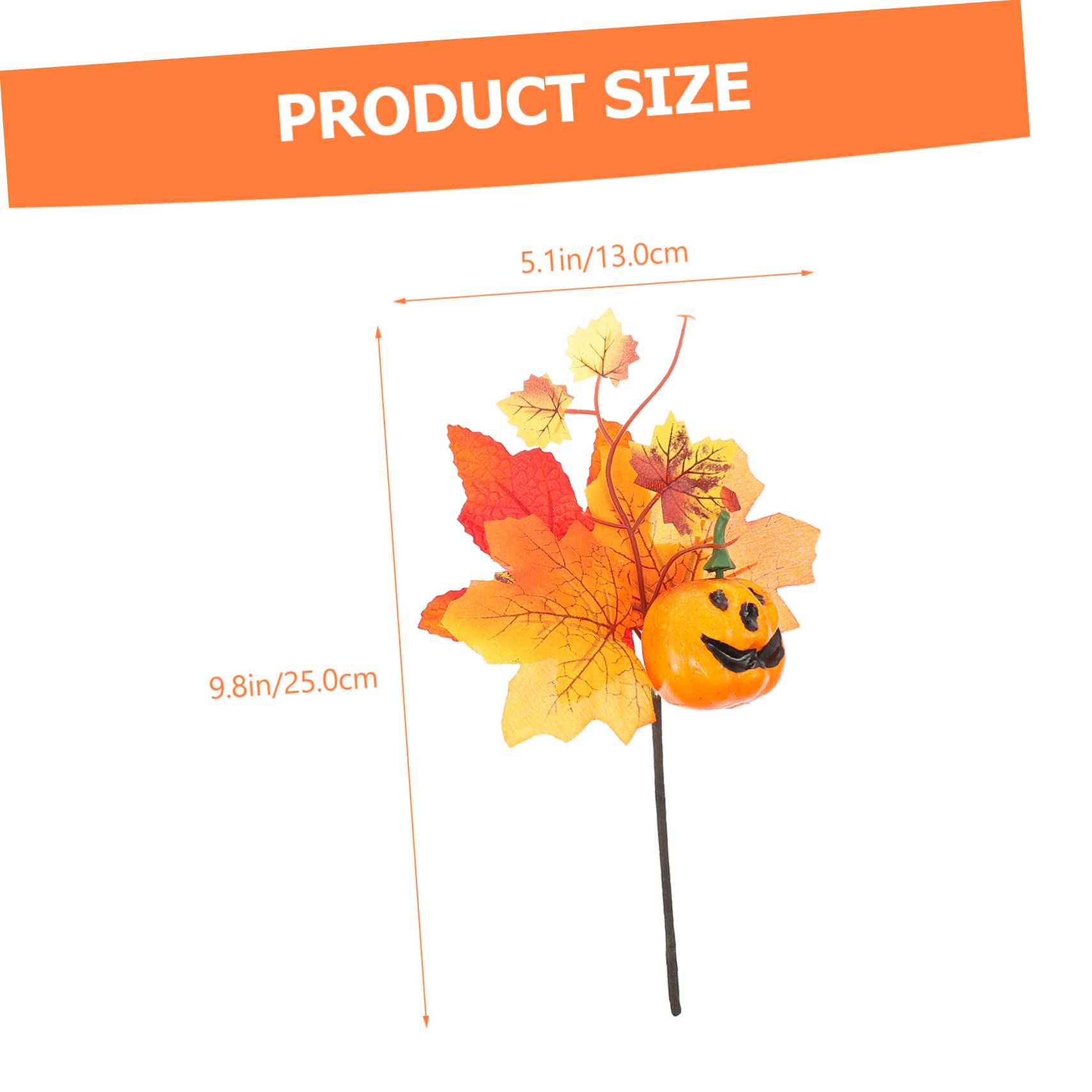 Cabilock 3 Juegos De Ramas De Calabaza Artificiales Resistentes con Hojas De Arce para Relleno De Jarrones para Decoraciones De Otoño (3 Piezas X 3)