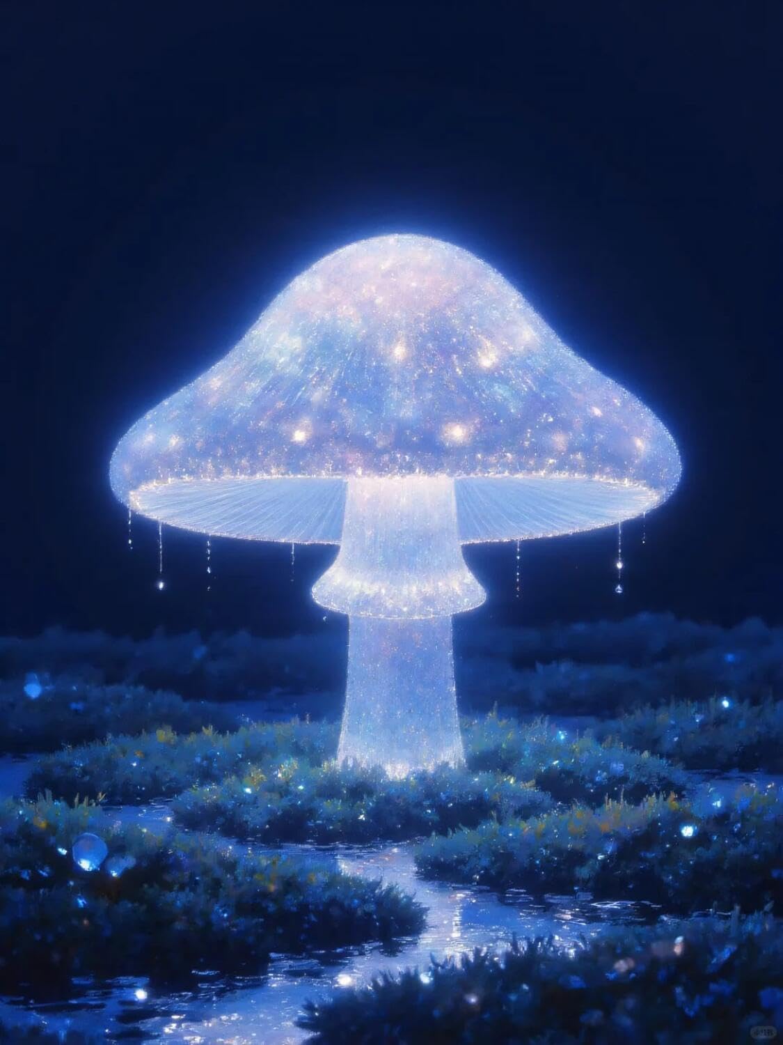 Rqwybcaxn Bead Embroidery Kits Anime Mushroom 40x50cm