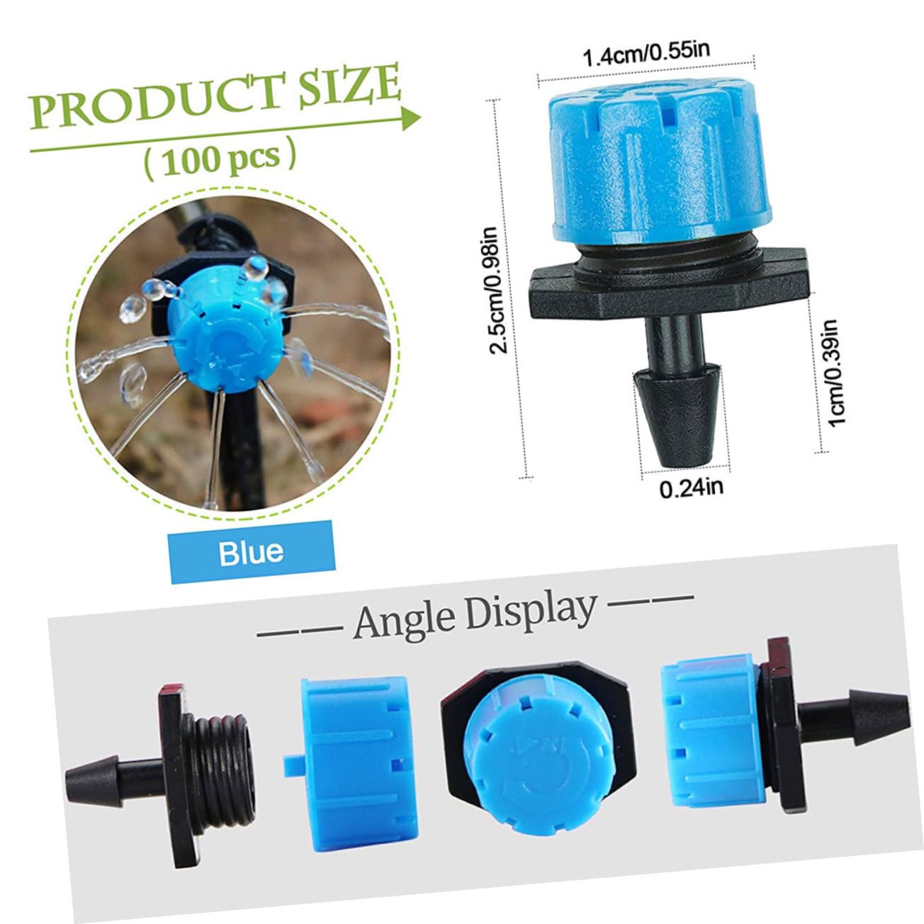 BESPORTBLE 100Pcs Adjustable Micro Emitters for Garden Irrigation Systems Efficient Hose Sprinkler for Drip Irrigation Applications