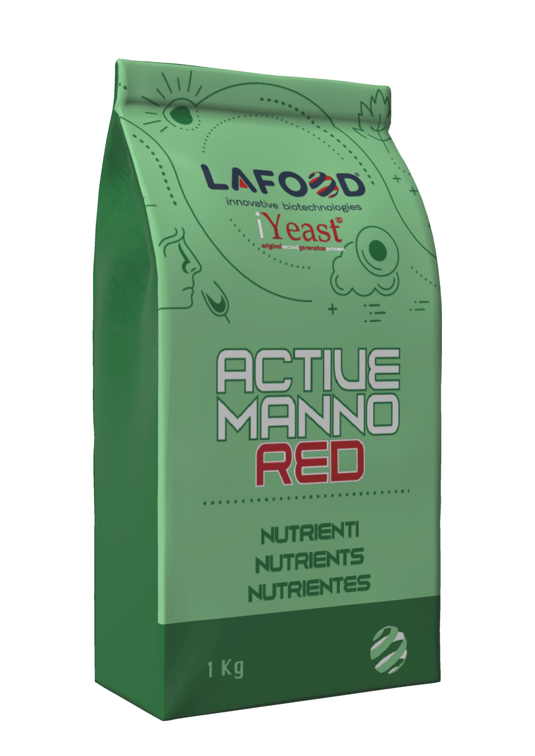 ActiveManno Red - Lafood Yeast - Nutrienti per Fermentazione di vini rossi -1 kg